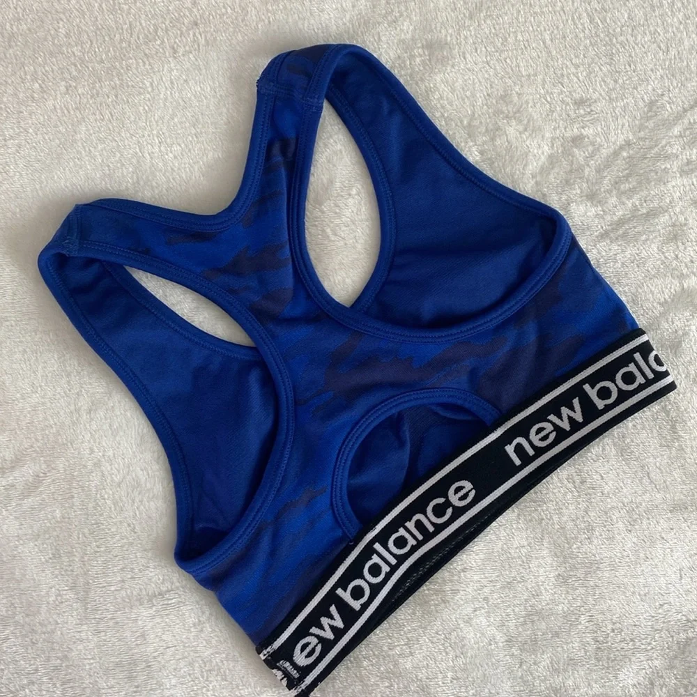 New Balance blue camo sports racerback bra - Picture 9 of 16
